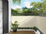 Balcony Screen Cream 100 x 1000 cm Oxford Fabric 42030703
