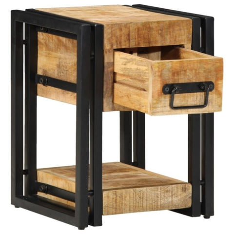 ZNTS Nightstands 2 pcs 40x40x40 cm Solid Mango Wood 4016707