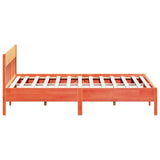 Bed Frame without Mattress Wax Brown 180x200 cm Super King Solid Wood Pine 3216205