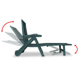 Sunlounger Green Plastic One Size Foldable Sun Lounger 43587
