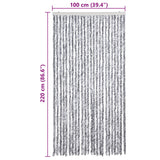 Insect Curtain White and Grey 100x220 cm Chenille 284281