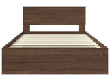 Bed Frame with Headboard Brown Oak 100 x 200 cm Solid Pine Wood 3410642