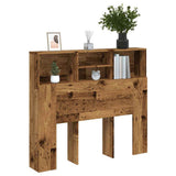 Headboard Cabinet Old Wood 120x19x103.5 cm Engineered Wood 856866