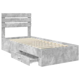 Bed Frame with Drawer with Headboard Manual Engineered Wood 3411686