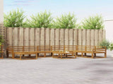 Outdoor Sofa Set 9 pcs Natural Solid Acacia Wood 3368032