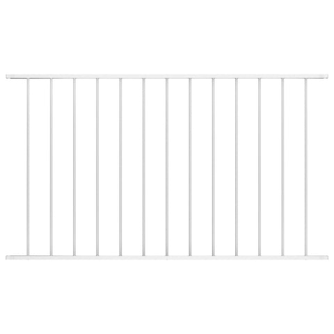 ZNTS Fence Panel Powder-coated Steel 1.7x1.25 m White 145226