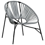 Garden Egg Chair Black and Light Grey Poly Rattan 4009289