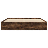 Bed Frame without Mattress Smoked Oak 180x200 cm Super King Engineered Wood 3295636