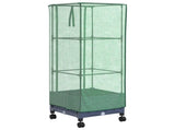 Garden Planter with Greenhouse Cover&Wheels Blue Grey PP 3422926
