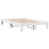 Bed Frame without Mattress White 120x190 cm Small Double Solid Wood Pine 3309018
