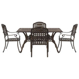 Garden Dining Set 5 pcs Bronze Aluminium 3334644