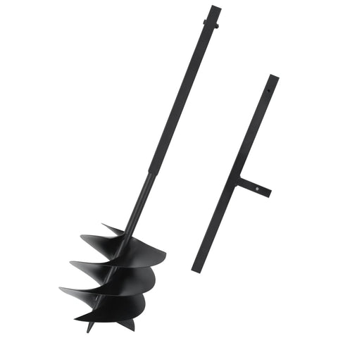 Ground Drill with Handle 250 mm Steel Black 145258