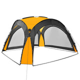 Party Tent with LED and 4 Sidewalls 3.6x3.6x2.3 m Yellow 92238