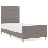 ZNTS Bed Frame Taupe 90x200 cm Fabric 3344701