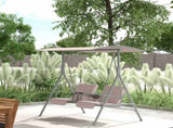 2 Seater Garden Swing Chair Patio Rocking Bench w/ Tilting Canopy, Double Padded Seats, Storage Bag T3398P315889