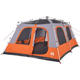 Family Tent Dome 10-Person Grey and Orange Quick Release 4004241