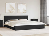 Bed Frame with Drawer Black 180 x 200 cm Engineer Wood 3411090