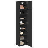 Slim Storage Cabinet Black 45x42.5x225 cm Engineered Wood 3281288