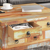Coffee Table Reclaimed Wood 70x70x38 cm 243978
