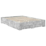 Bed Frame Concrete Grey 150 x 200 cm Engineered Wood 3413590