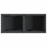 Garden Planters with 2 Pots 2 pcs Black 72x30x32 cm Poly Rattan 3210528