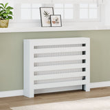 Radiator Cover White 104x20x82 cm Engineered Wood 852690