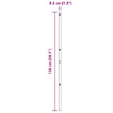 Fence Post Other 52 pcs Grey 3.2 x 3.2 x 150 cm Steel 3350136