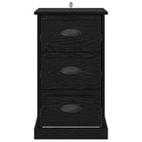 Bedside Cabinet Black Oak 39 x 39 x 67.5 cm Engineered Wood 881342