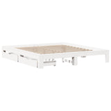 Bed Frame without Mattress White 180x200 cm Super King Solid Wood Pine 3308991