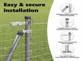 Fence Post with Concrete Base 52 pcs Silver Powder-Coated Steel 3350264