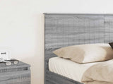 Headboard with Headboard Grey Sonoma 135 cm Engineered wood 887776