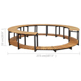 Spa Surround 273x53 cm Solid Acacia Wood 310091