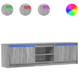 TV Cabinet with LED Grey Sonoma 180x34x50 cm Engineered Wood 3307917