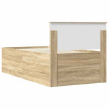 Daybed Manual Sonoma Oak and Black 90 x 200 cm Engineered Wood 3408531