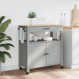 Kitchen Trolley MONZA 84x40x88.5 cm Solid Wood Pine 376107