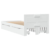 Bed Frame with Headboard without Mattress White 100x200 cm 3295576