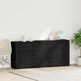Sideboard Black Oak 160 x 33 x 70 cm Engineered Wood 3333083