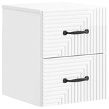 Wall-Mounted Bedside Cabinet High Gloss White 34.5 x 33 x 40 cm 898643