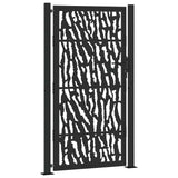 Garden Gate Black 100x175 cm Steel Trace Design 4100982