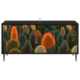 TV Cabinet ZAANDAM 102 x 33 x 51 cm Black Oak Engineered Wood 8007100