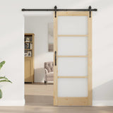 Sliding Door Manual ORKDAL Brown 83 x 202 cm Wood and metal 3332445