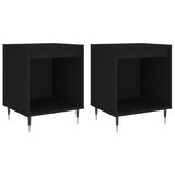 ZNTS Bedside Cabinets 2 pcs Black 40x35x50 cm Engineered Wood 830703