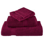 12 Piece Premium Towel Set SOLUND Bordeaux 600 gsm 137573