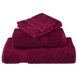 12 Piece Premium Towel Set SOLUND Bordeaux 600 gsm 137573