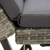 Garden Bench with Cushions Grey 176 cm Poly Rattan 317183