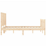 Bed Frame without Mattress Double Solid Wood Pine 3192596