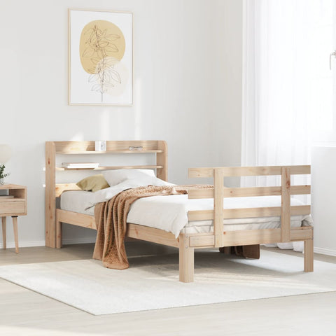 Bed Frame with Headboard without Mattress 90x190 cm Single 3306839