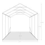 Garage Tent PVC 2.4x3.6 m Green 3056432