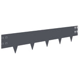 Lawn Edging 50 pcs 100 x 20 cm Steel Anthracite 8008585