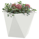 Planter 2 pcs White 50 x 50 x 50 cm Steel 883839